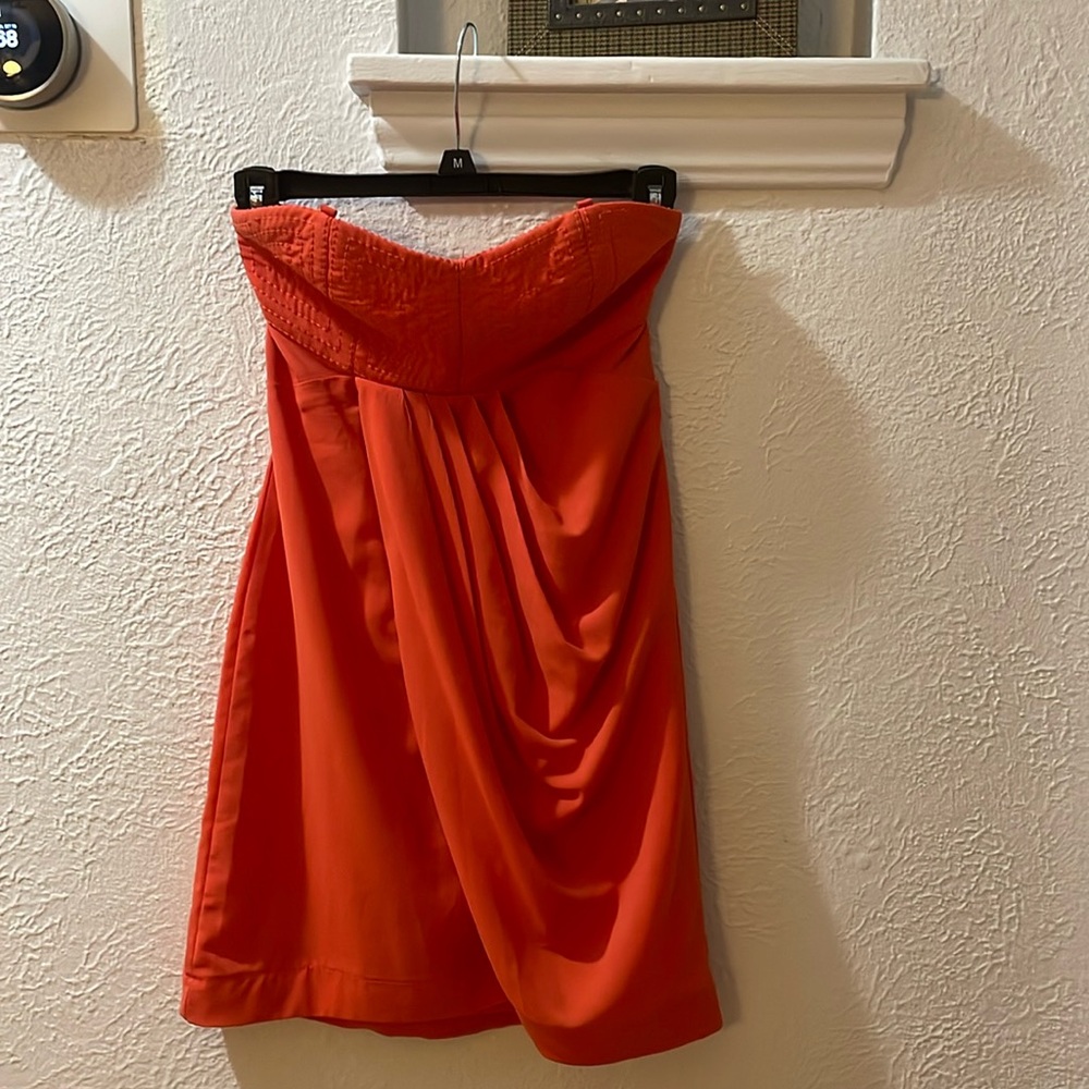 Peach orange mini sundress